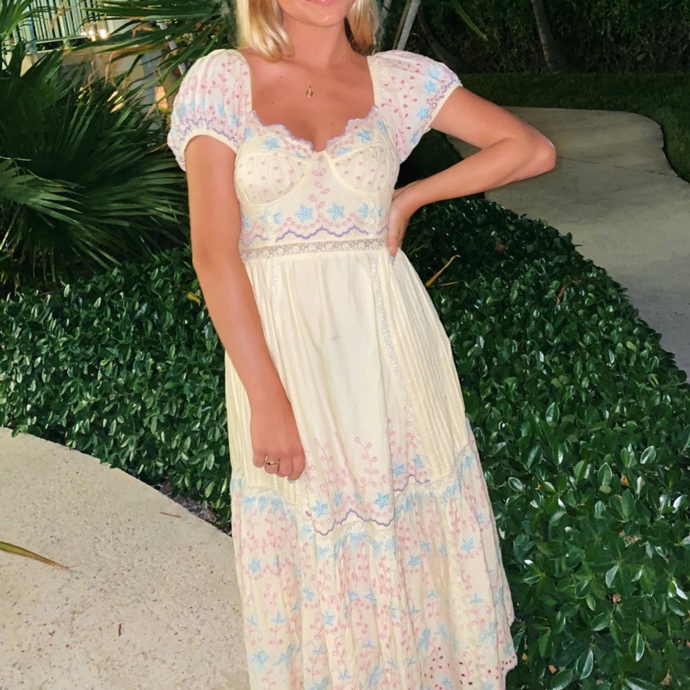LoveShackFancy Midi Magena Dress